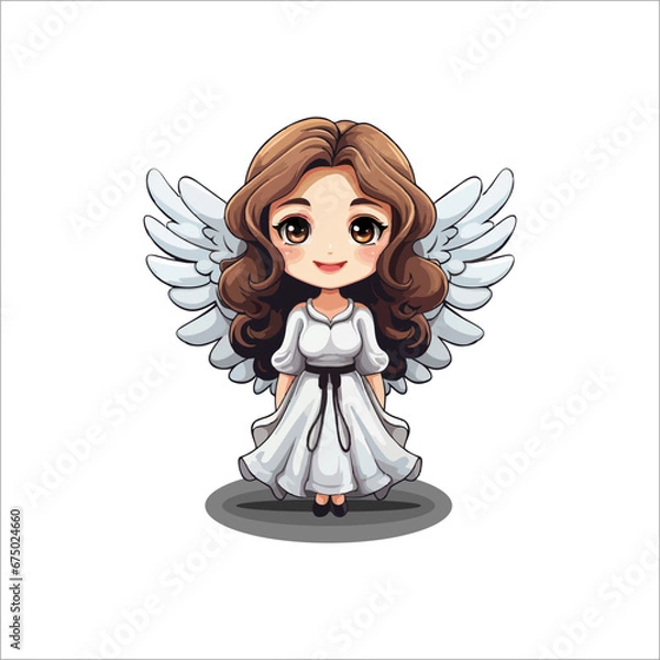 Fototapeta cute white fairy