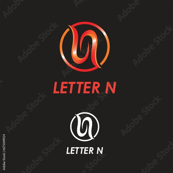 Obraz letter n logo