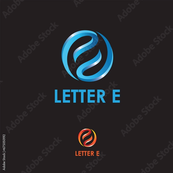 Obraz letter e logo 