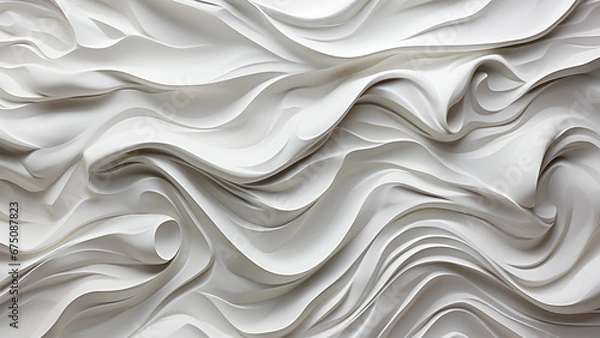 Obraz Detailed Examination of Paper's Texture and Design. Close-Up of an Isolated, Minimal, and Neat Blank Sheet. Perfect for Document and Stationery Concepts. A Crisp, Clean Background, Ai generative