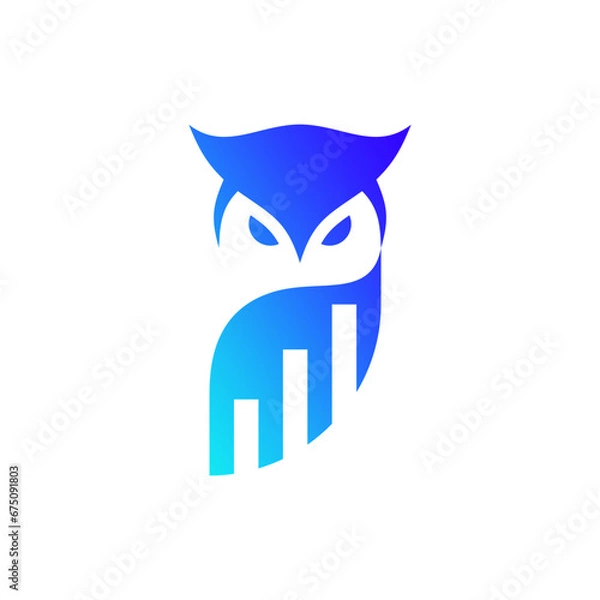 Fototapeta The logo depicts an owl investment, suitable for investment and Accounting & Financial companies