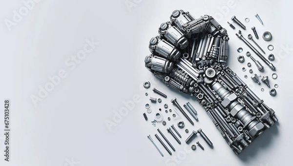 Obraz bolt and nut, iron arm