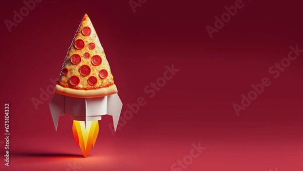 Obraz Fast delivery of pizza