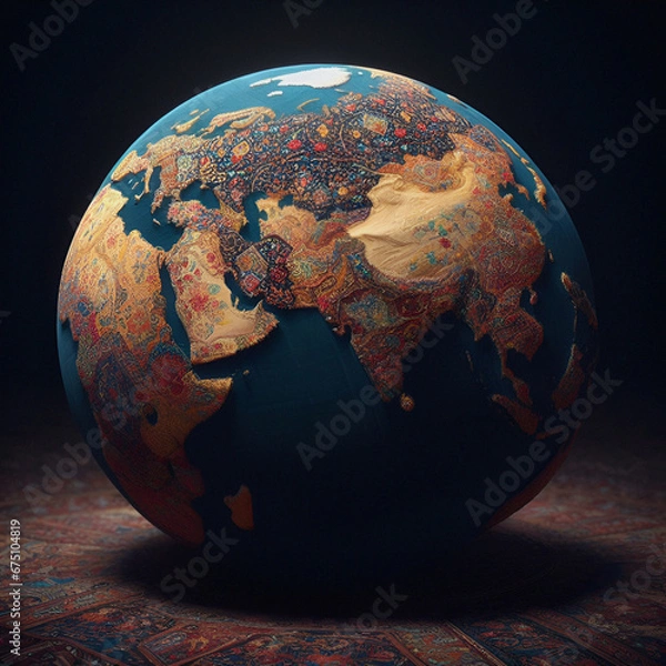 Obraz The ground is covered with Persian carpets