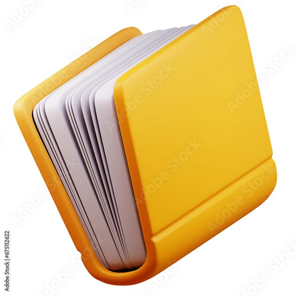 Obraz 3d dictionary book.  3d design illustration back to school