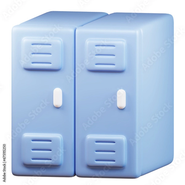Obraz Minimalist 3d rendering of lockers. 3d illustration