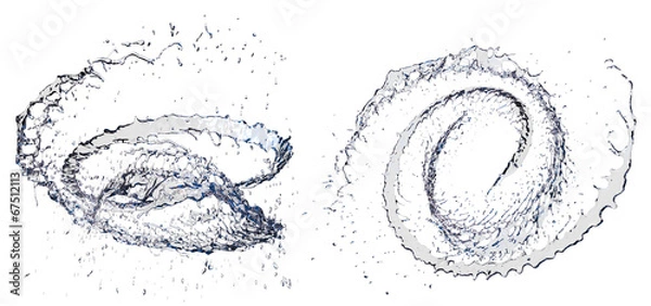 Obraz Wirowanie wody i plusk