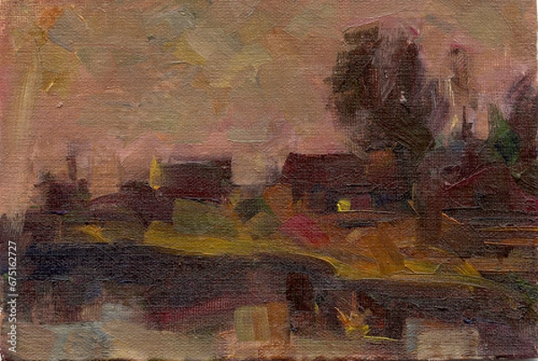 Fototapeta evening sketch