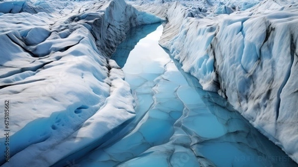 Obraz glaciers melted by global warming
