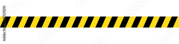 Obraz Warning or Caution Tape Isolated on White
