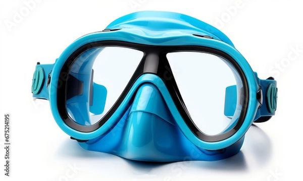 Obraz Snorkeling mask isolated on white background, Generative AI