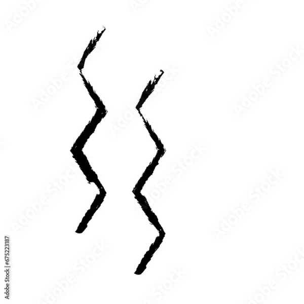 Obraz Zigzag Line Abstract Stroke Hand Drawn Linear Element
