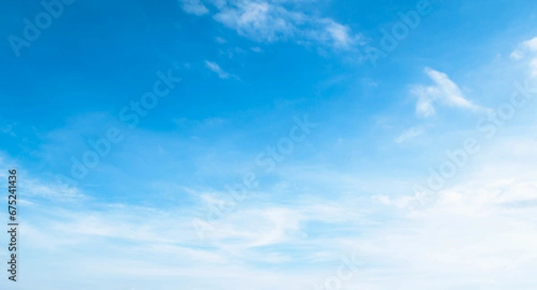 Obraz white cloud with blue sky background.