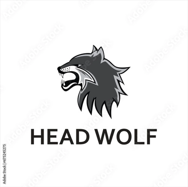 Obraz logo head wolf icon 