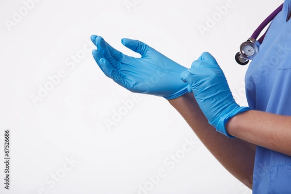 Obraz doctor wears gloves