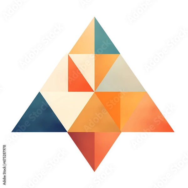Fototapeta simple geometric arrange shapes