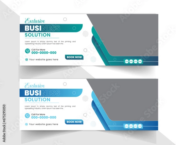 Obraz Creative Minimal Facebook Cover Design template , Minimal Creative Corporate Desugn.