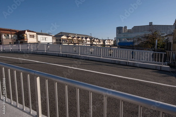 Obraz 大阪、都市、風景、川、橋、秋	