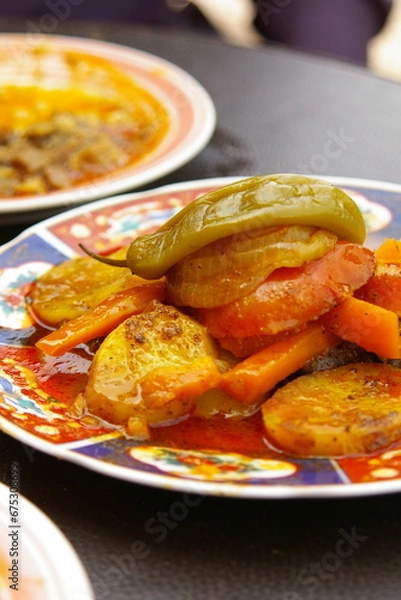Fototapeta Vegetable tagine from a local restaurant