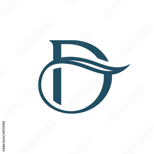 Obraz Sign the letter D