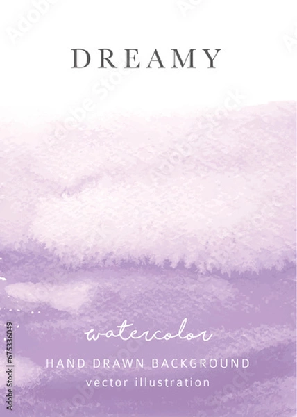 Obraz Beautiful purple watercolor background. Vector illustration