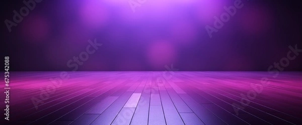 Fototapeta Studio background concept - dark gradient purple studio room background for product