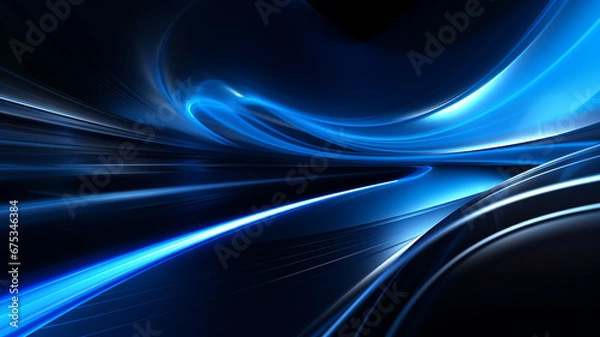 Fototapeta Abstract wavy shapes in colourful line curve motion graphic style