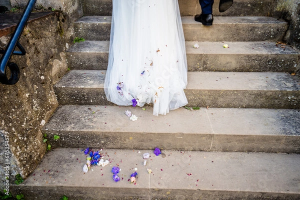 Obraz Details des Brautkleides