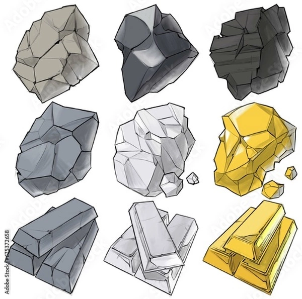 Obraz set of smithing material