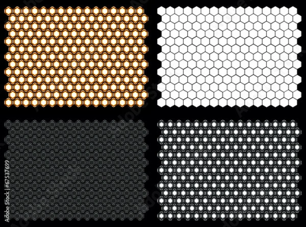 Obraz Realistic Hexagon Flood Lights