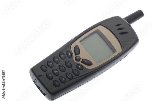 Fototapeta old cellphone isolated on white