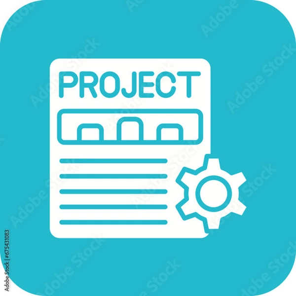 Fototapeta Projects Line Icon