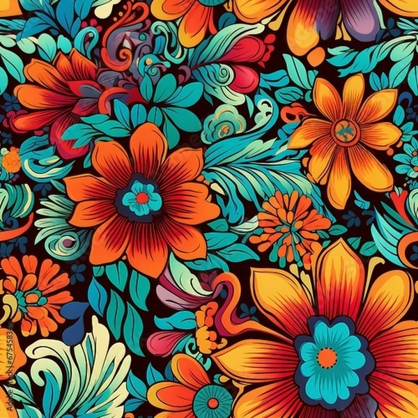 Obraz Hippy Chic Tapestry Pattern