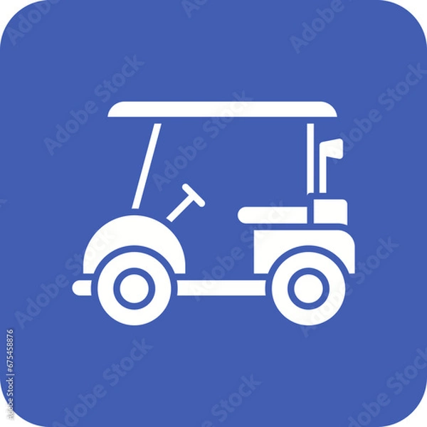 Obraz Golf Cart Line Color Icon