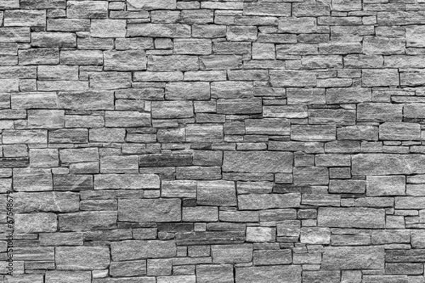 Obraz Stone Wall - Horizontal aspect in black and White