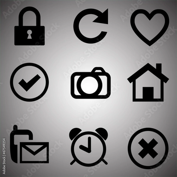 Fototapeta icons