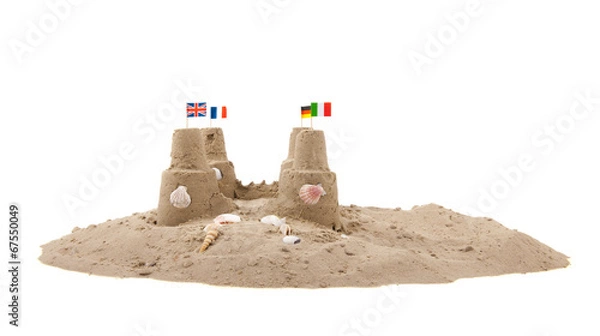 Obraz Sand castle at the beach