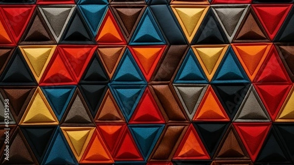 Obraz Fondo abstracto geométrico textil. Generado por IA.
