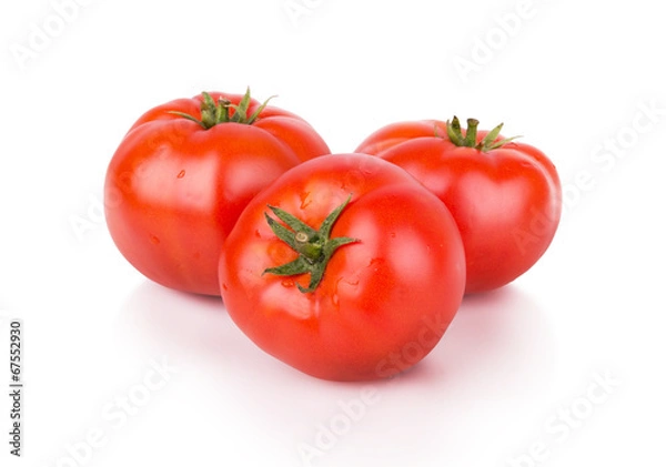 Obraz three ripe red tomatoes