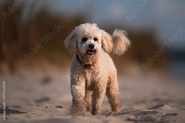 Obraz Poodle at the beach