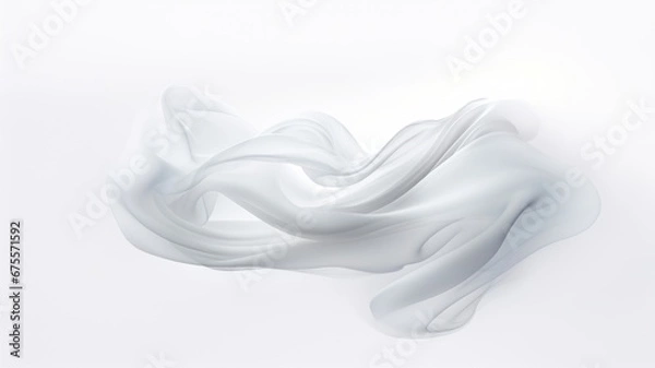 Fototapeta flowing fabric on bright white background.