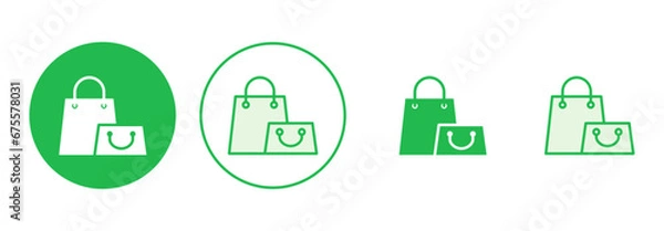 Fototapeta Shopping bag icon set. shopping icon vector