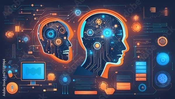 Fototapeta Ai Cyborg robot 