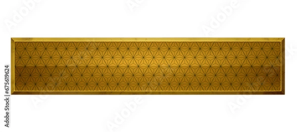 Obraz 高級感のある麻の葉模様の金色バナー