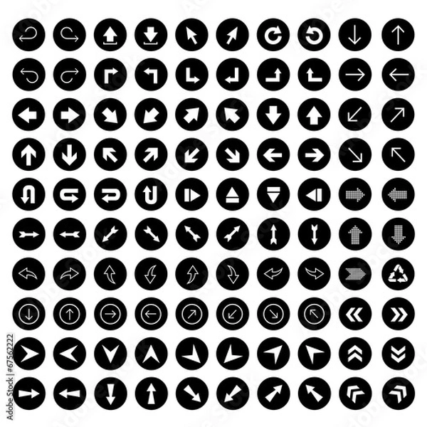 Fototapeta arrow sign icon set