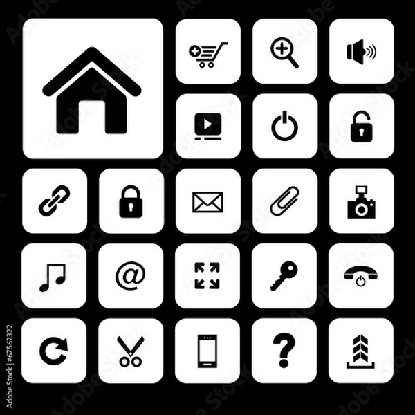 Fototapeta technology vector icon set