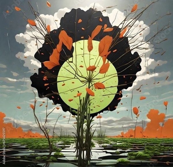 Fototapeta abstract floral background