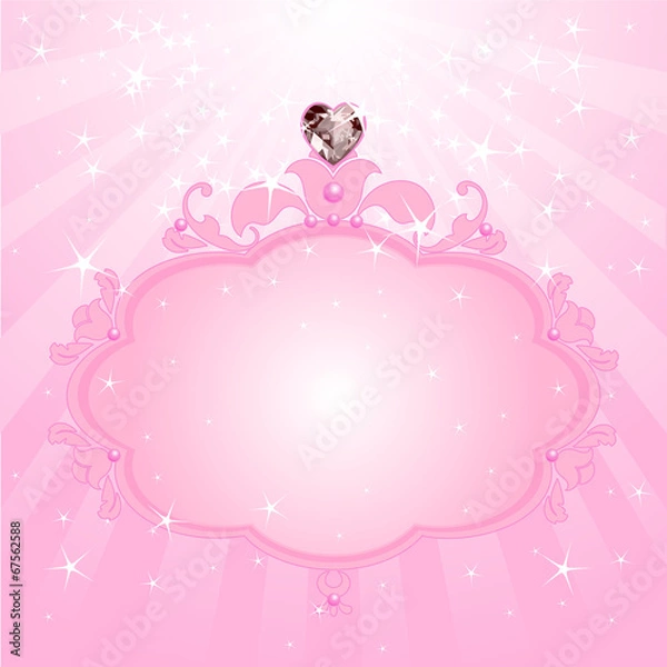 Obraz Princess pink frame
