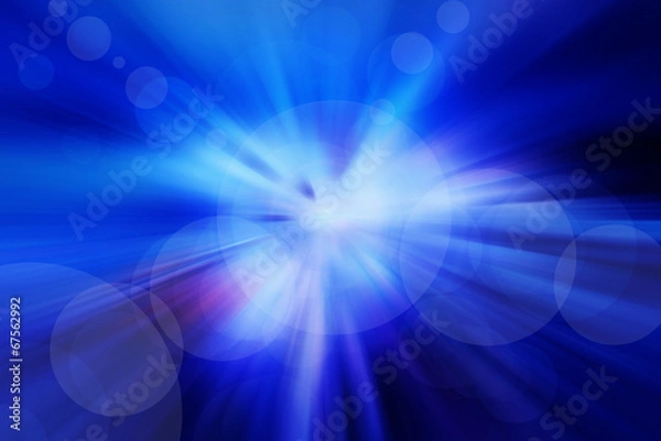 Fototapeta Lights on blue background.