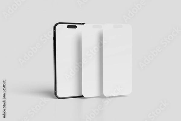 Fototapeta Blank Smartphone Screen 14 Pro Mockup 
